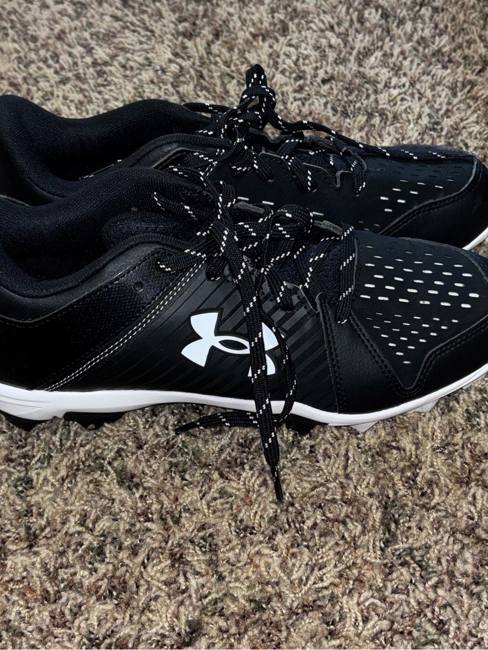 Under Armour Mens Leadoff Low RM 3025589-001 Black Baseball Cleats Shoes Size 7